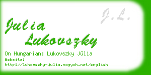 julia lukovszky business card