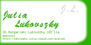 julia lukovszky business card